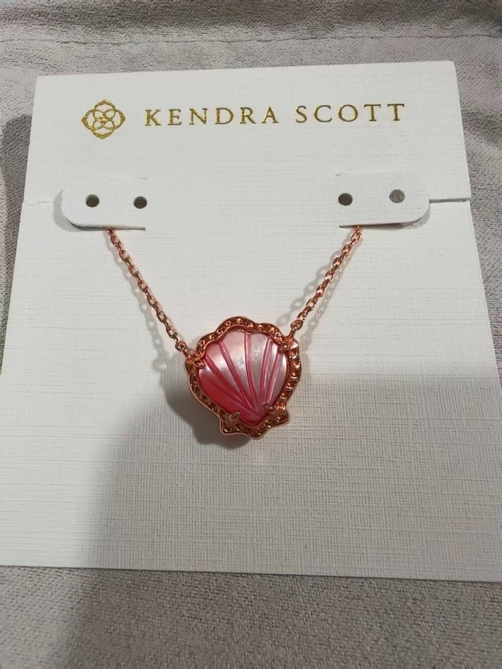 Kendra Scott Brynne Silver Short Pendant Necklace In Ivory Shell